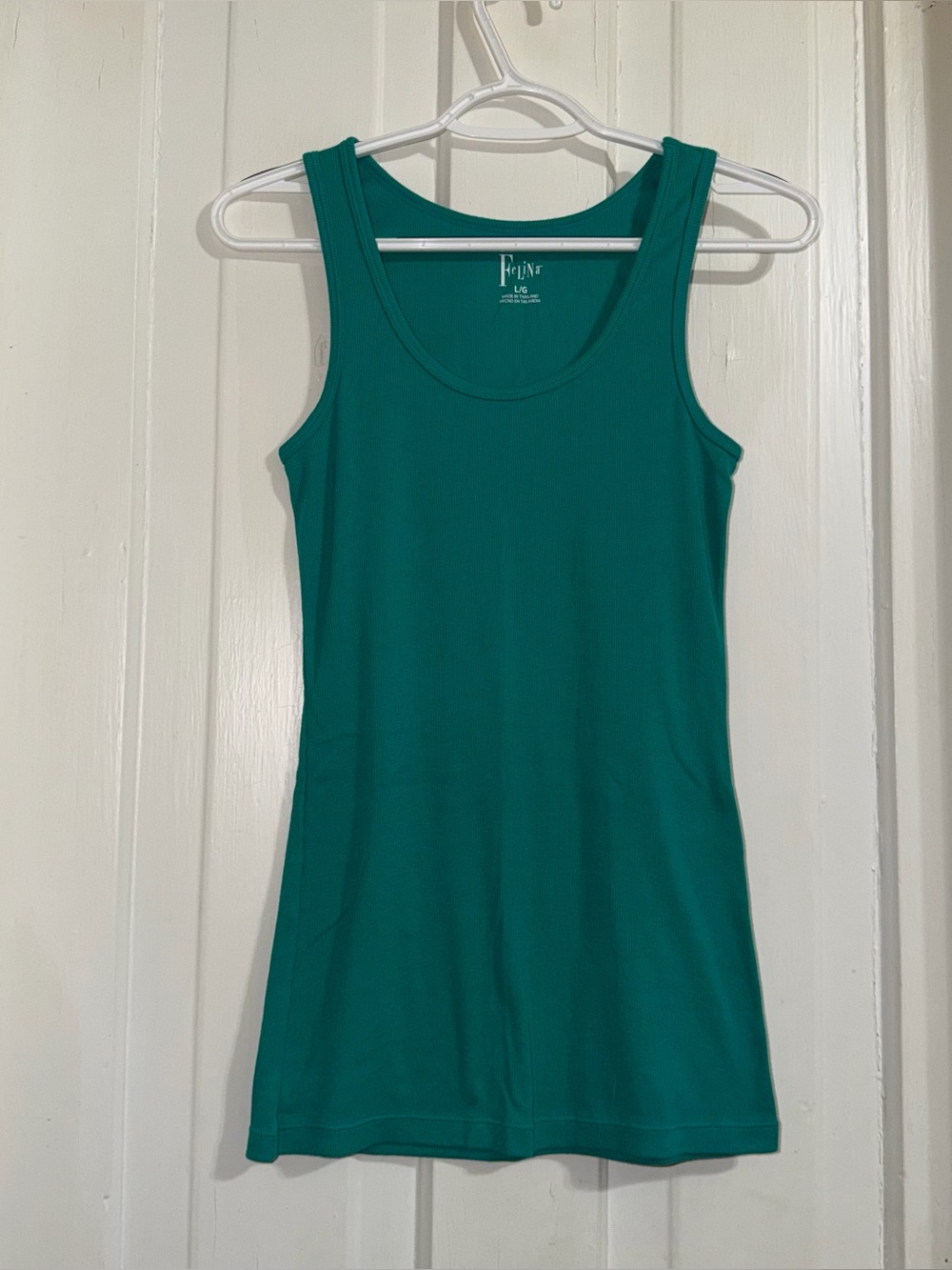 Women's size large shirt Teal Tank Top - Sleeveless Scoop Neck